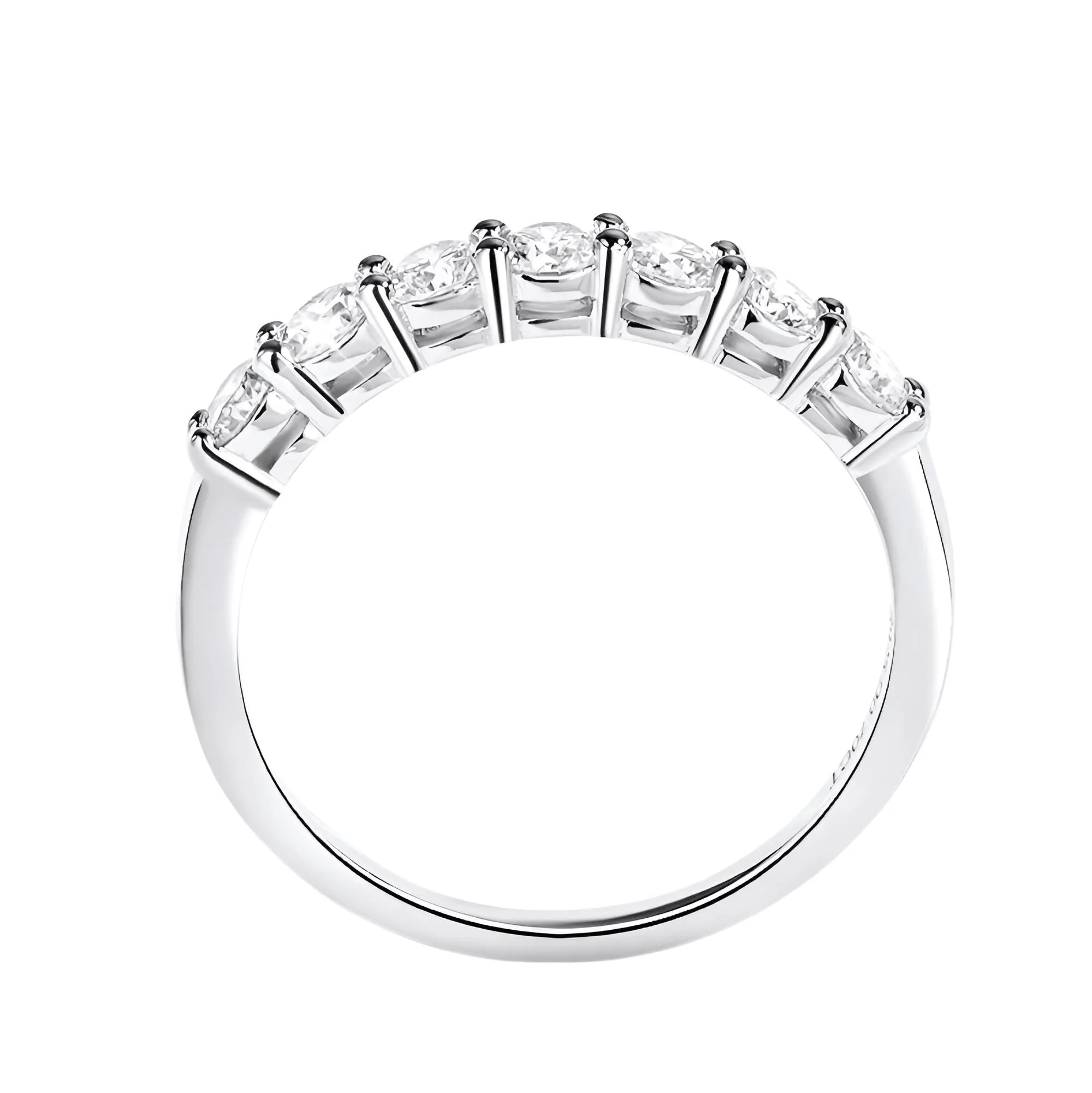 0.7CT Moissanite Stackable Rings S925 Silver Matching Wedding Diamonds Band White Gold Gift