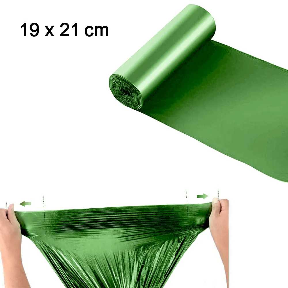 1585 Bio-degradable Eco Friendly Garbage / Trash Bags Rolls (19" x 21") (Green)