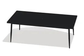 42" x 84" Rectangle Aluminum Slat Top Table