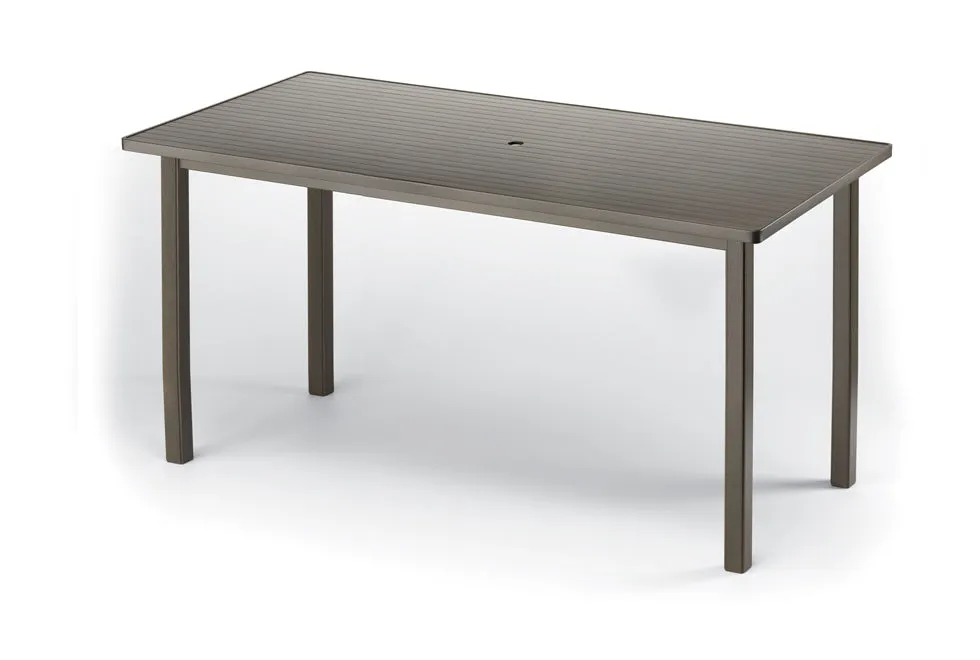 42" x 84" Rectangle Aluminum Slat Top Table