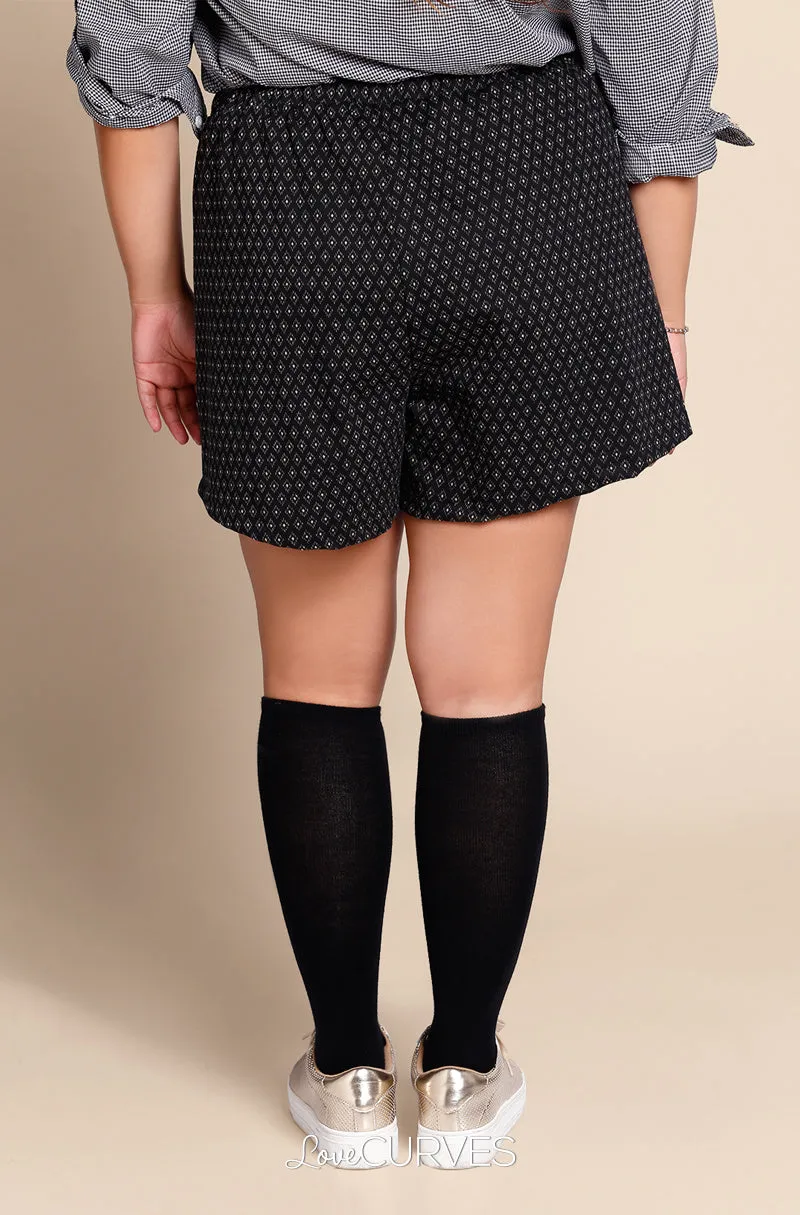 Basic Shorts with Pockets - Black Diamonds - KDR