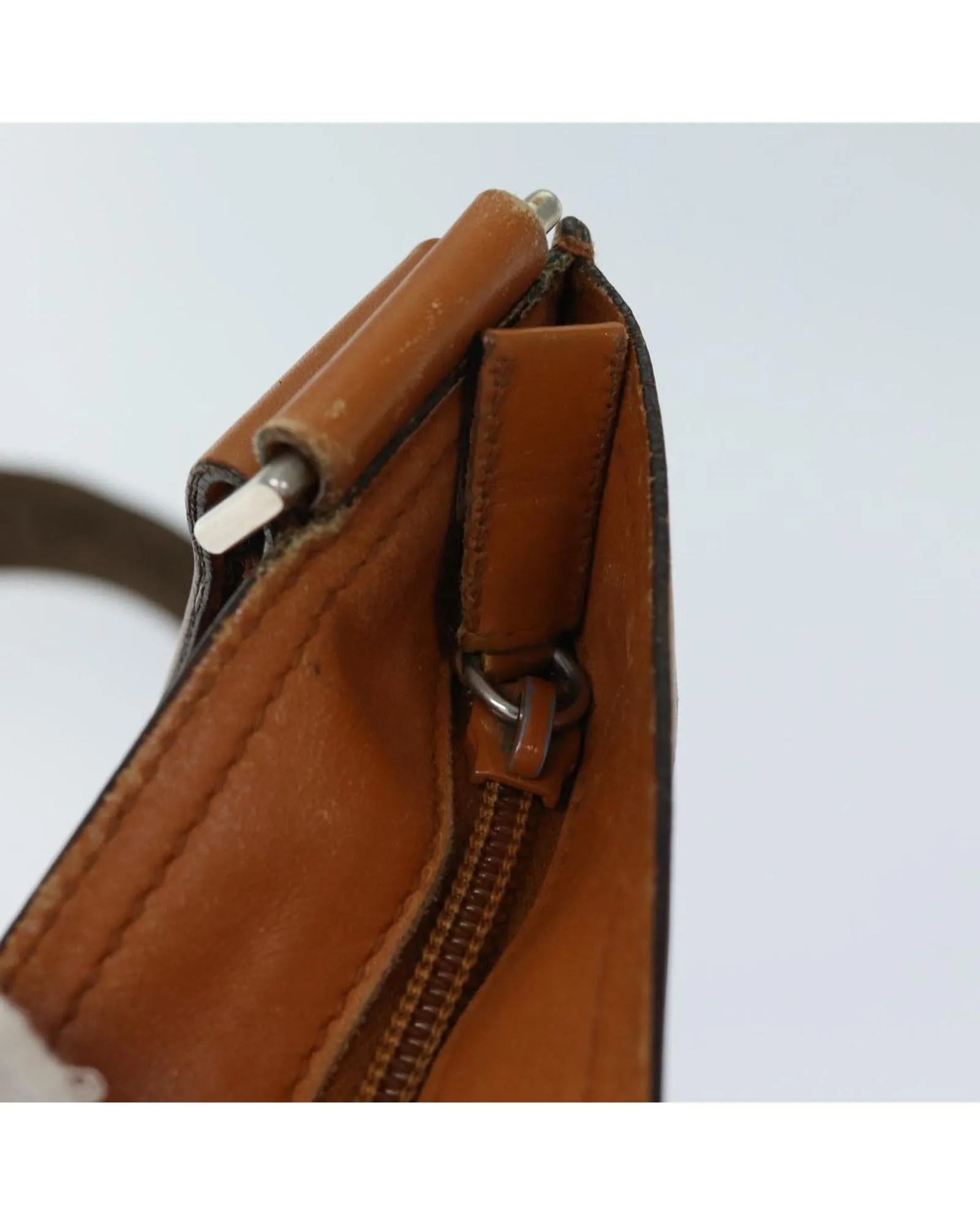 Brown Leather Prada Shoulder Bag