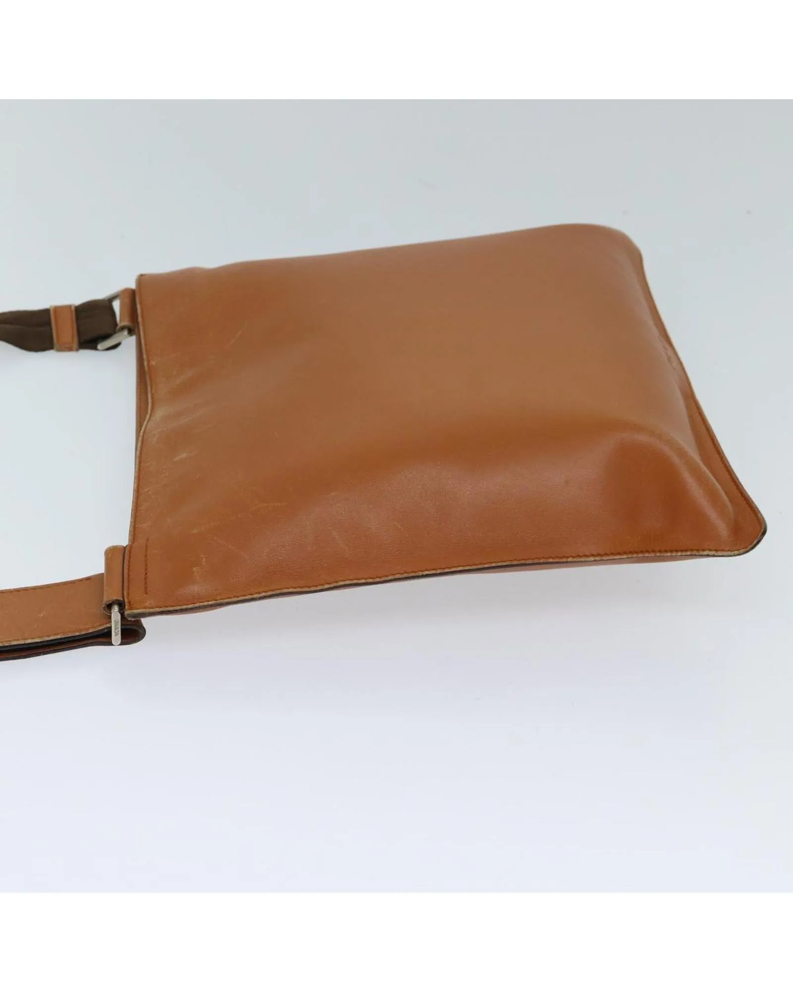 Brown Leather Prada Shoulder Bag