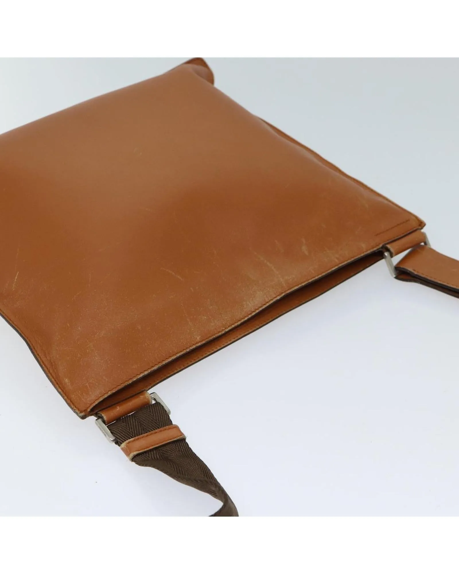 Brown Leather Prada Shoulder Bag