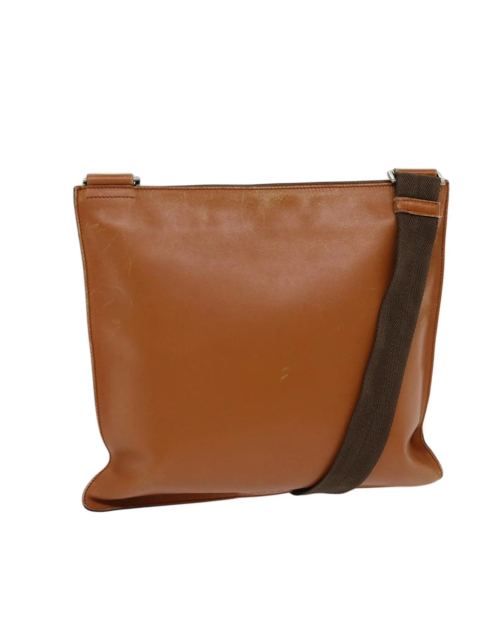 Brown Leather Prada Shoulder Bag