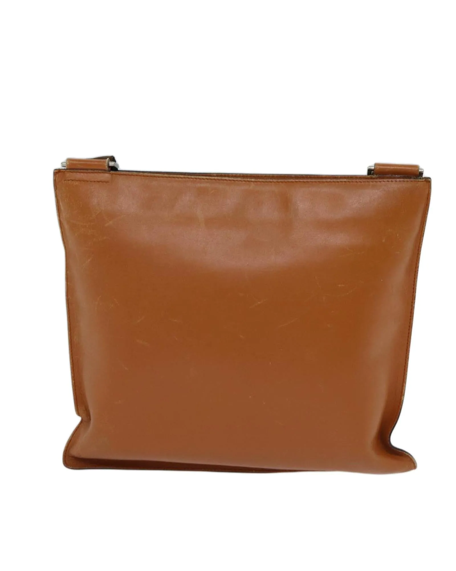 Brown Leather Prada Shoulder Bag