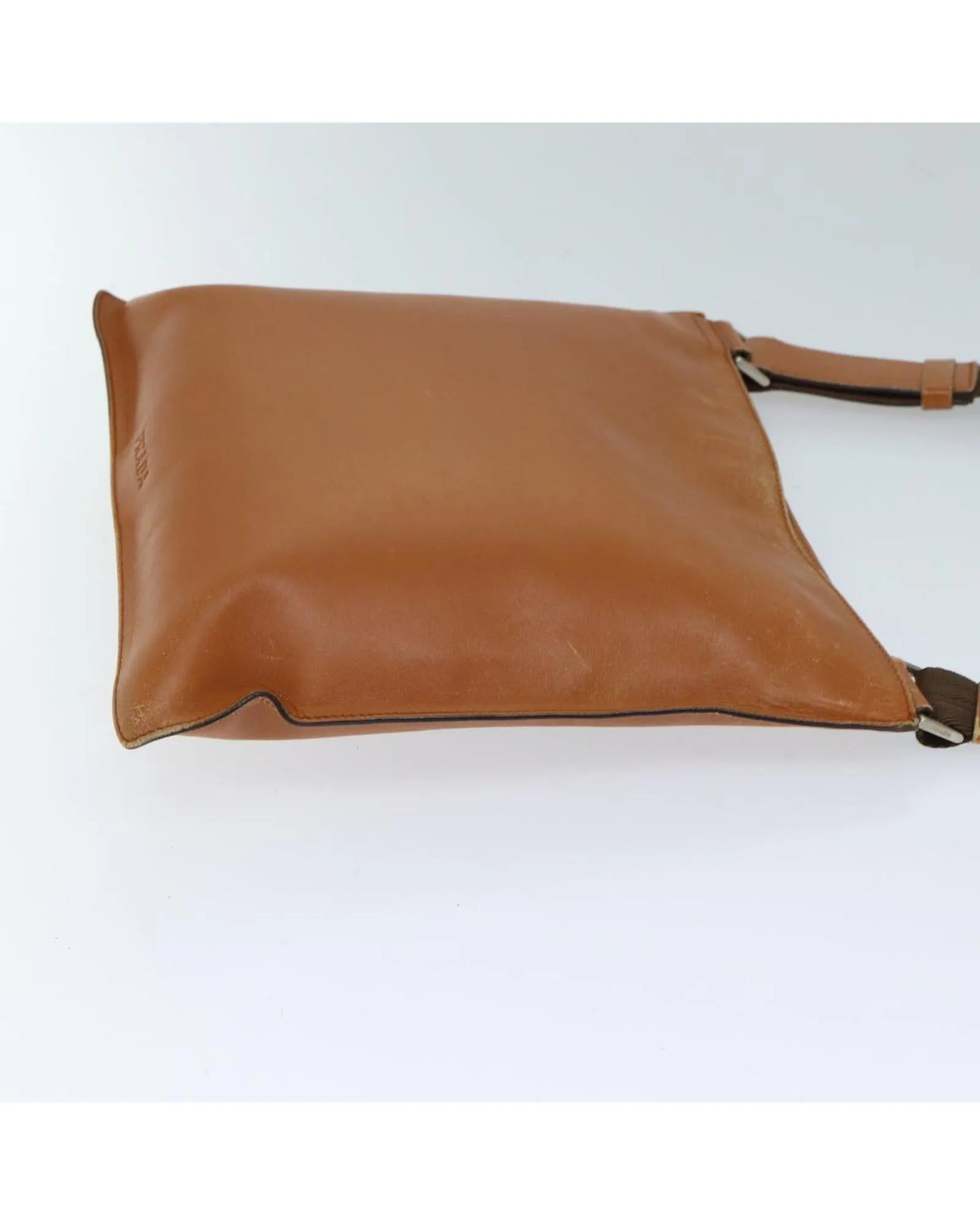 Brown Leather Prada Shoulder Bag