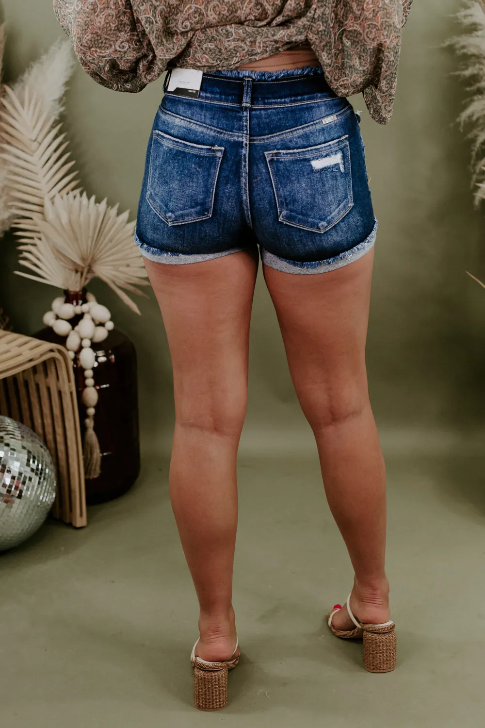 Cal High Rise Denim Short KANCAN, Dark