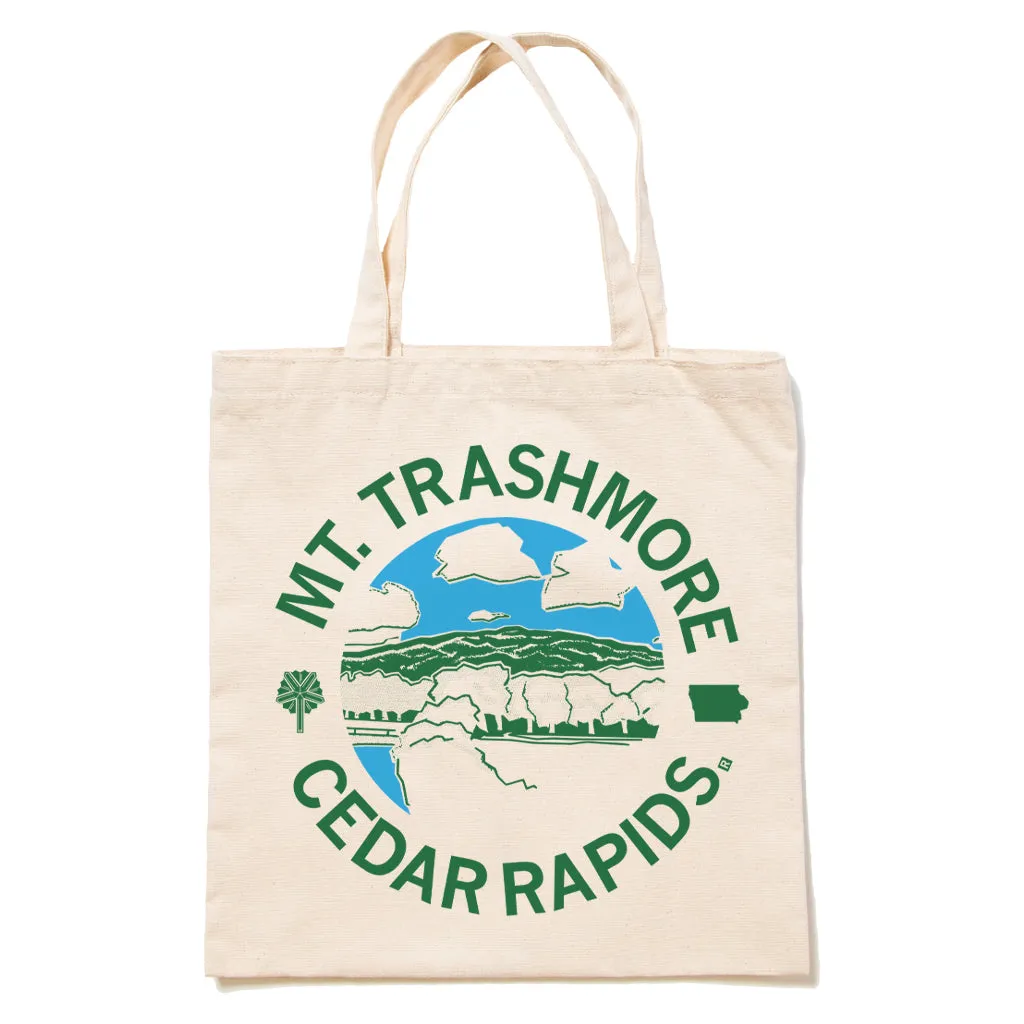 Cedar Rapids Mt. Trashmore Illustration Tote Bag