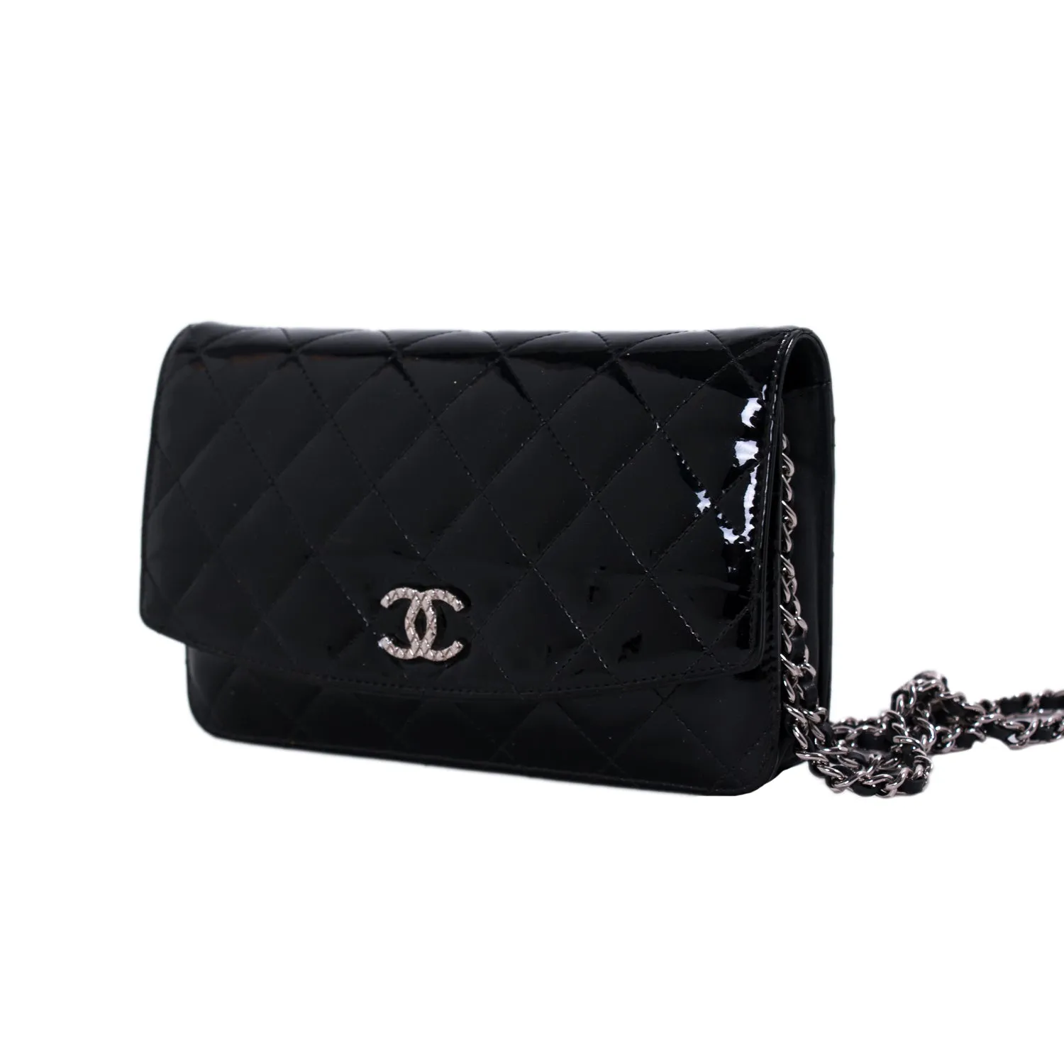 Chanel Patent Leather Wallet on Chain