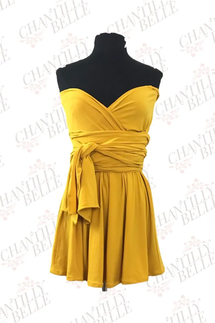 CHOIR Yellow Gold Mini Dress