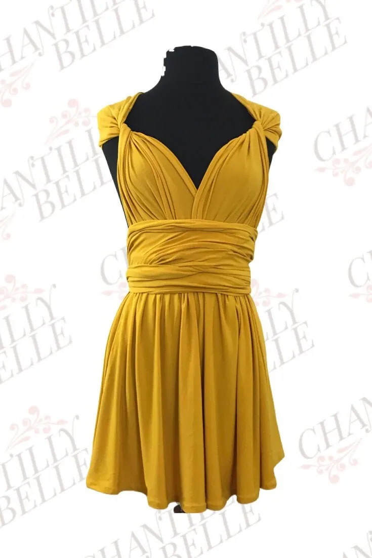 CHOIR Yellow Gold Mini Dress