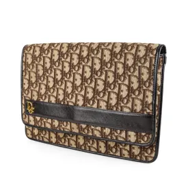 CHRISTIAN DIOR Vintage Diorissimo Clutch - Brown