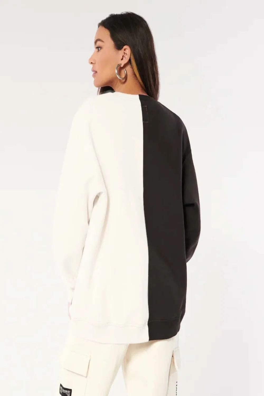 Color Block Oversized Sweatshirt