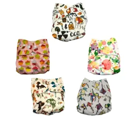 Combo of 5 Reusable Diapers - Option L