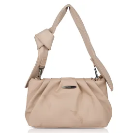 Corba Knot Style Sling Bag Light Cream