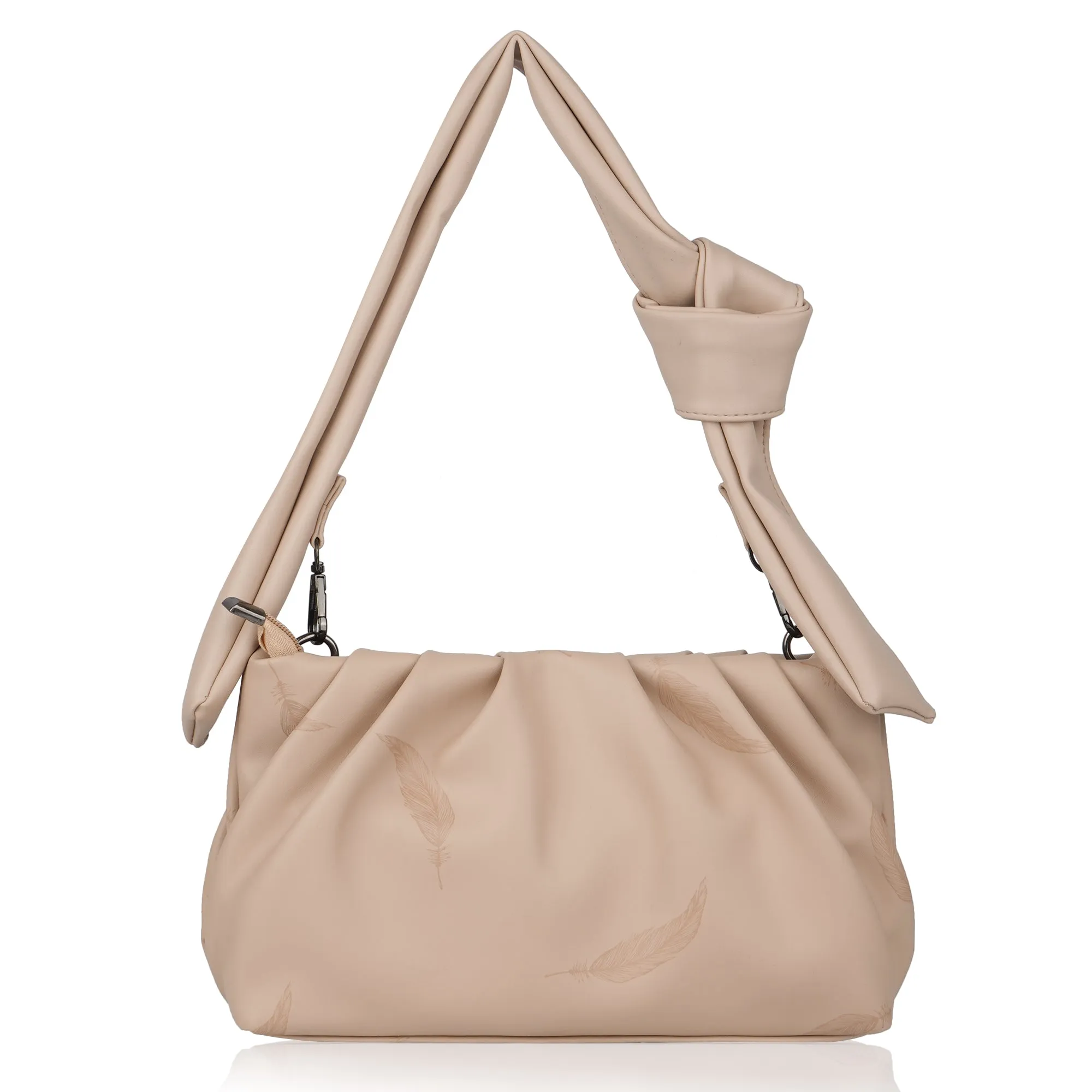 Corba Knot Style Sling Bag Light Cream