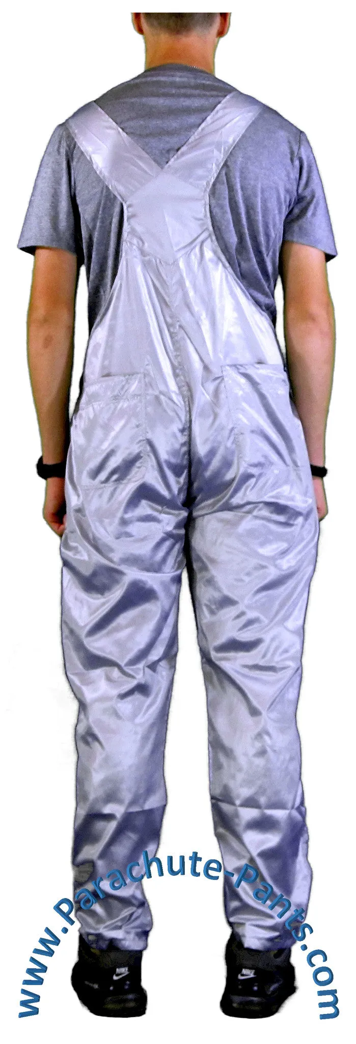 Countdown Light Grey Shiny Nylon Coveralls