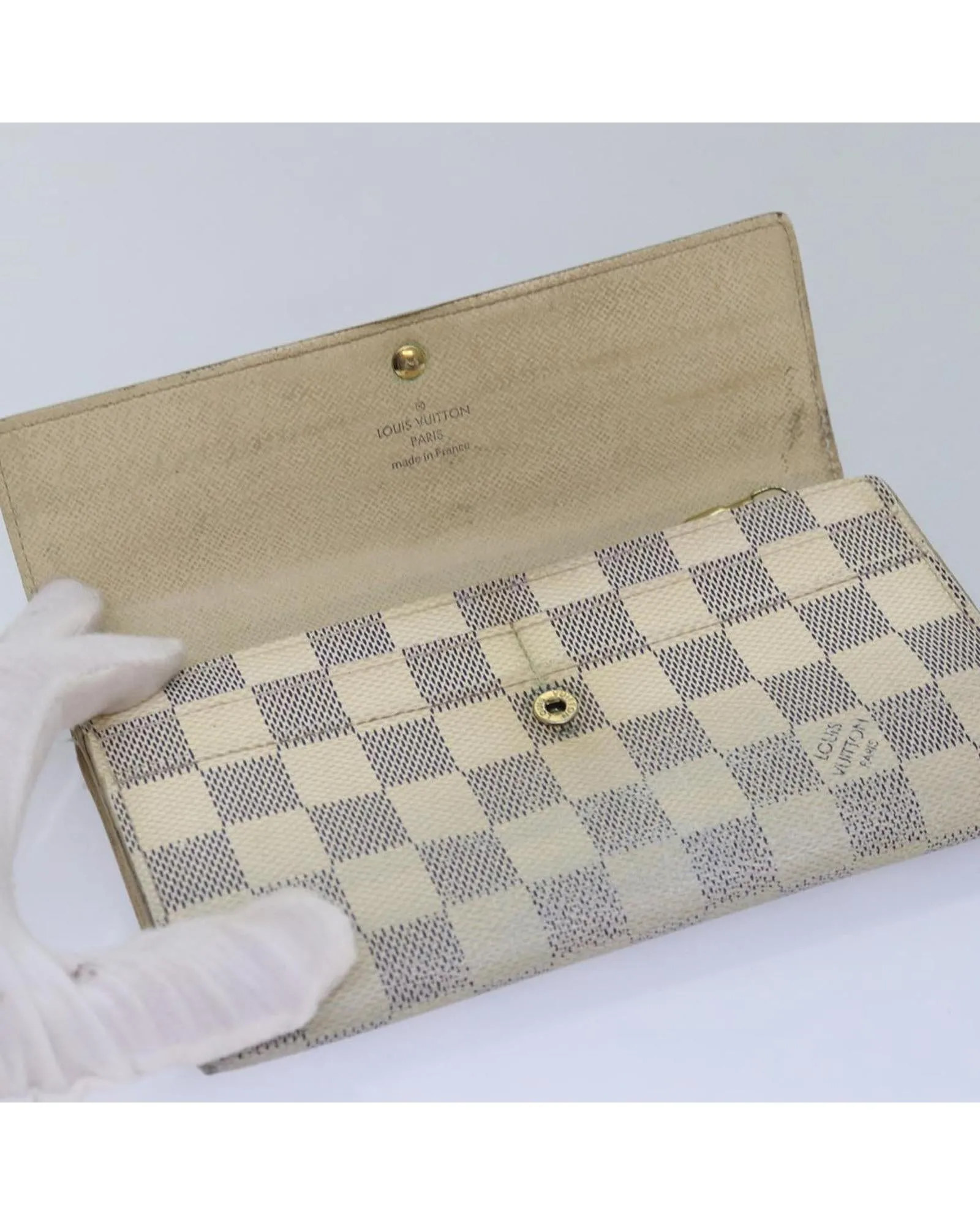 Damier Azur Canvas Coin Purse Wallet Set