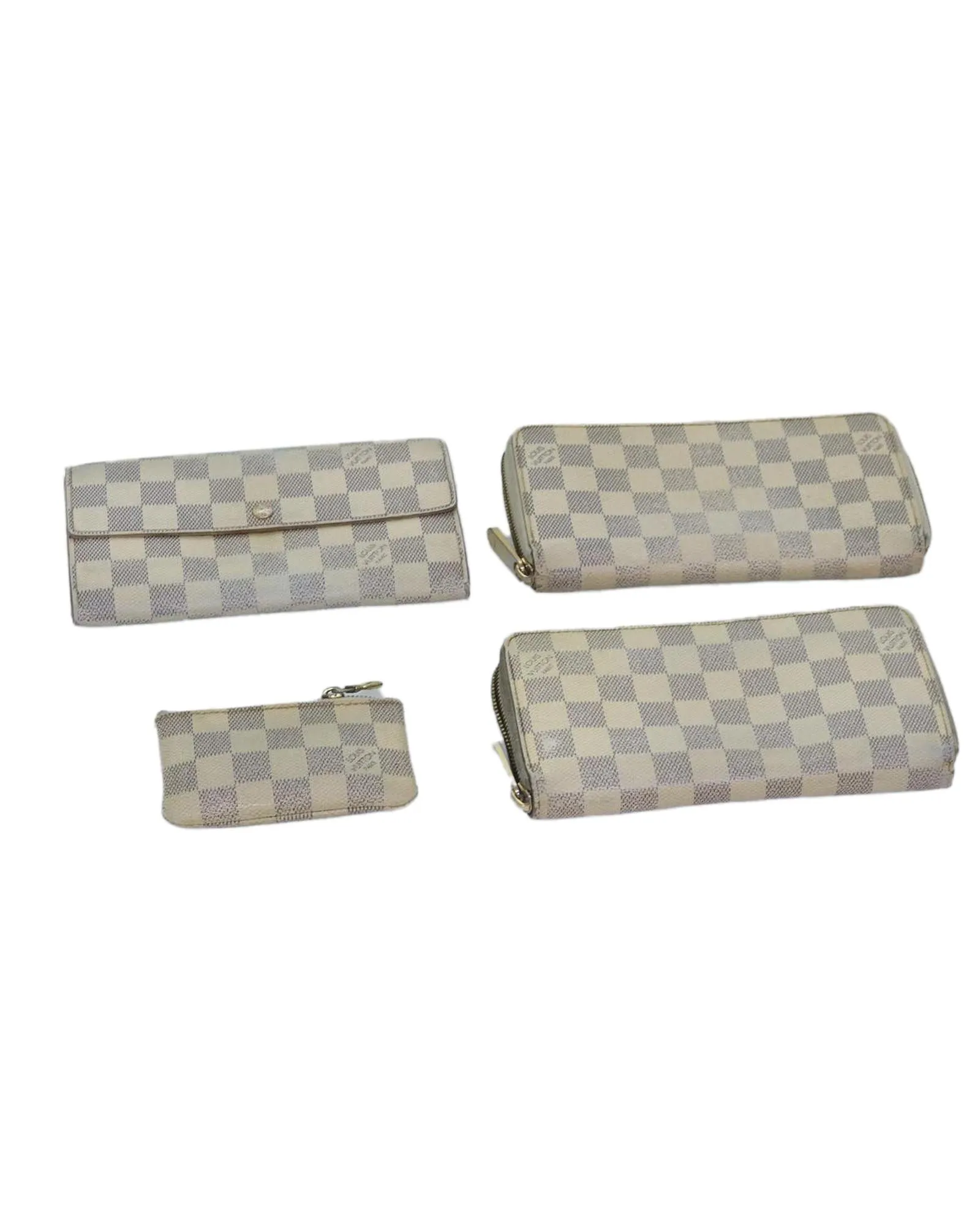 Damier Azur Canvas Coin Purse Wallet Set