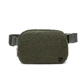 Dixie Sherpa Belt/Crossbody Bag - Olive