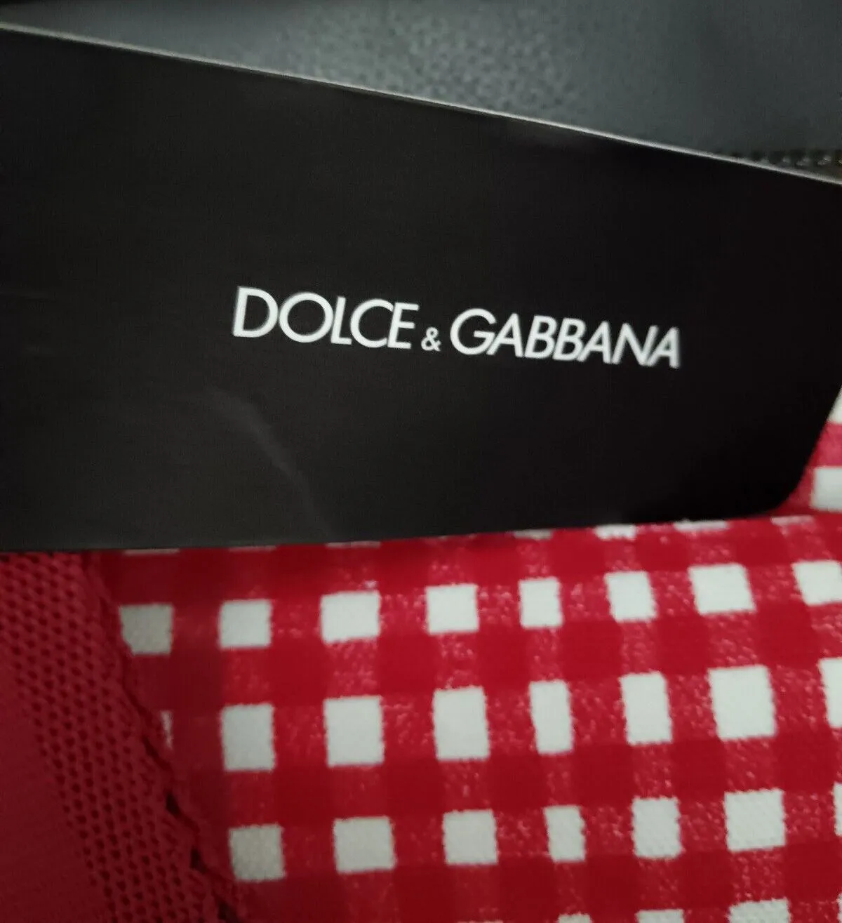 Dolce & Gabbana Unisex Red Check Messenger Shoulder/Cross Body Bag