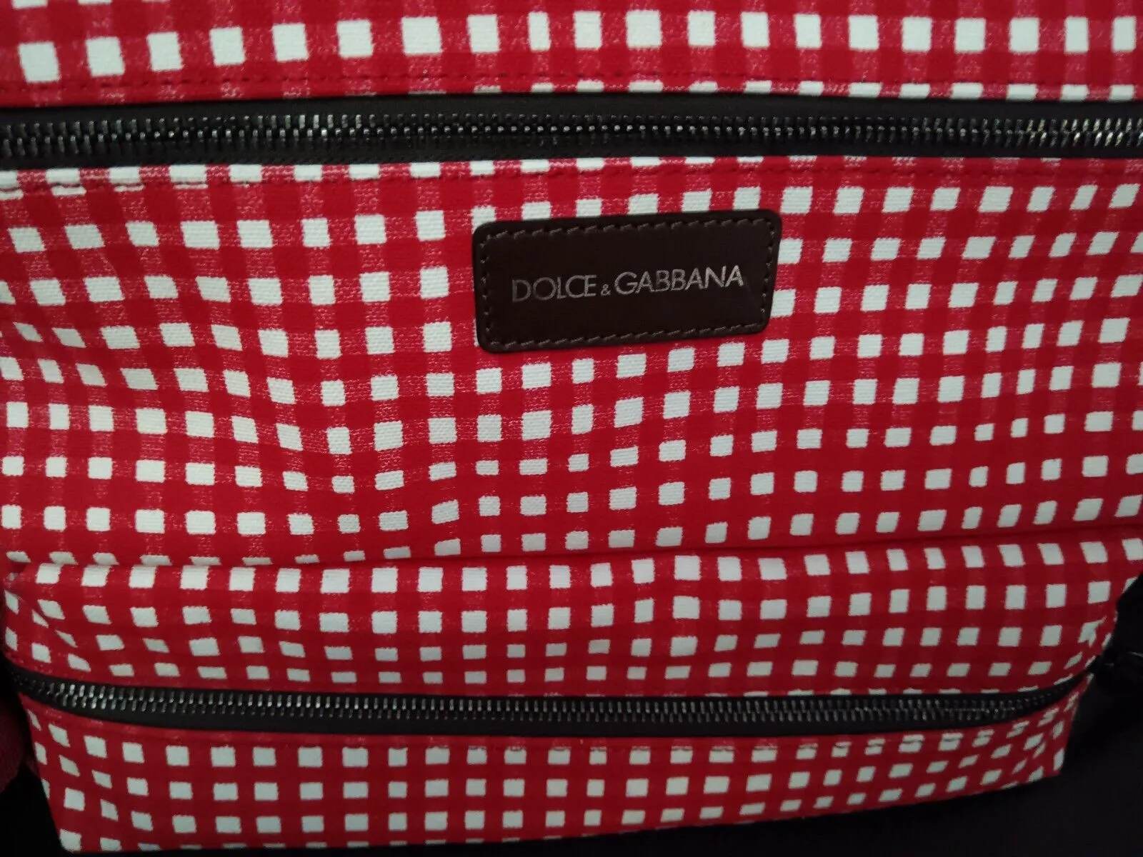 Dolce & Gabbana Unisex Red Check Messenger Shoulder/Cross Body Bag