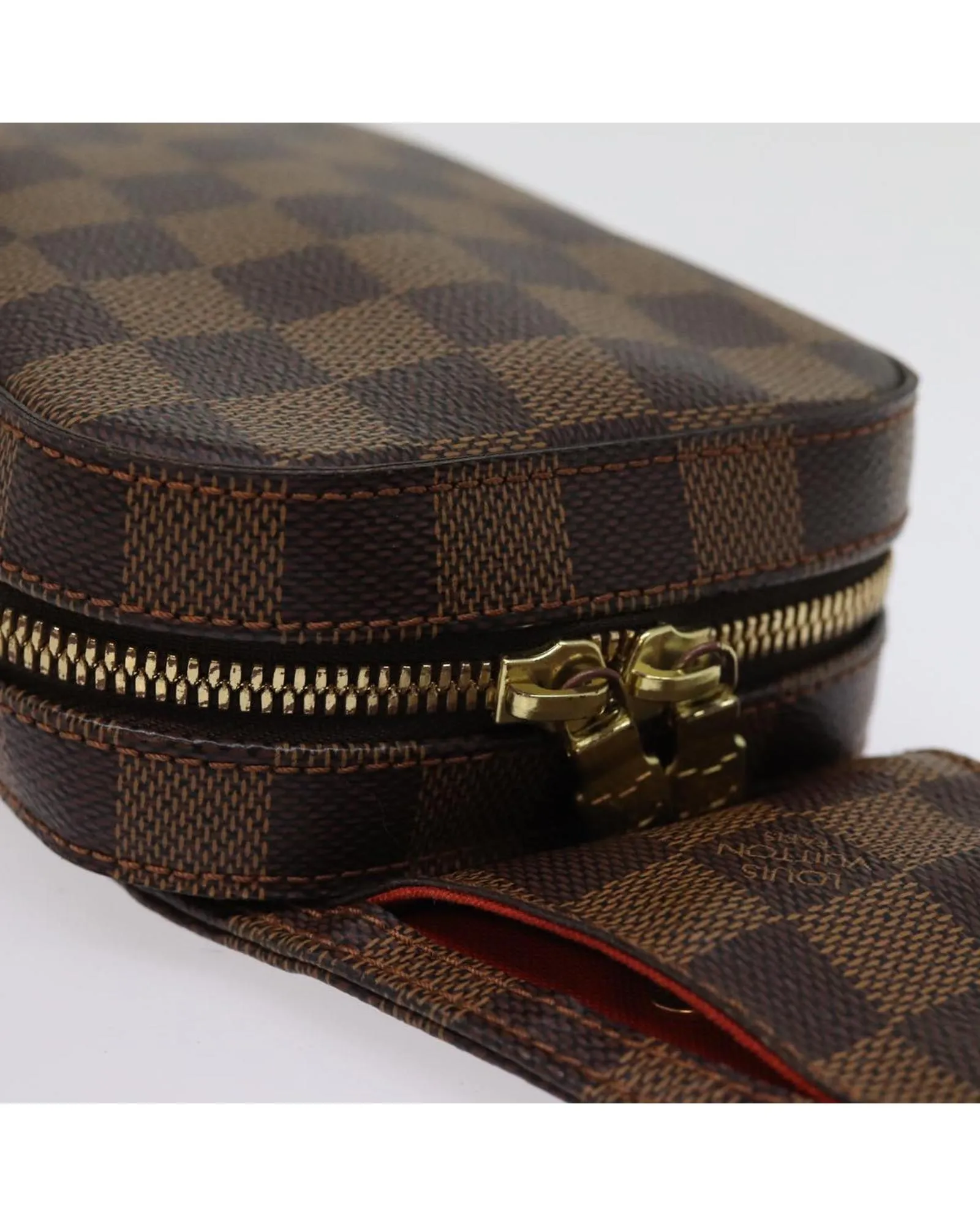 Elegant Damier Ebene Canvas Shoulder Bag