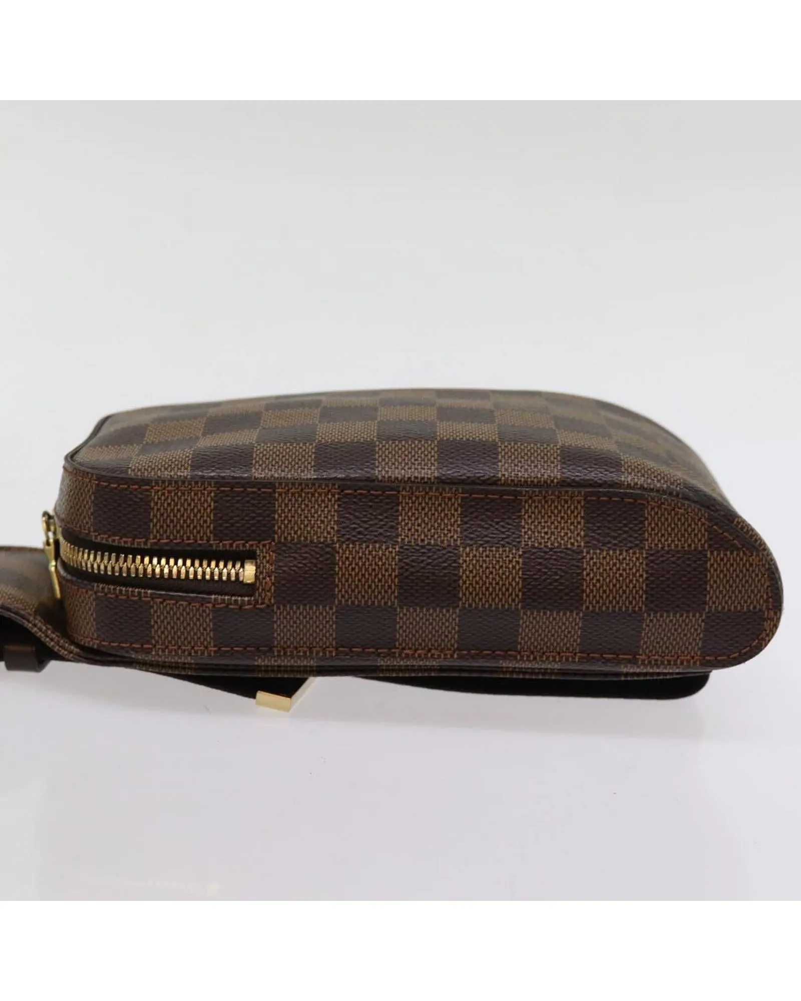 Elegant Damier Ebene Canvas Shoulder Bag