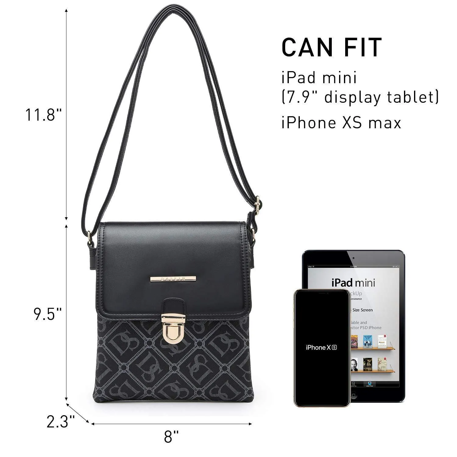 Fashion Monogram Flap Crossbody Bag