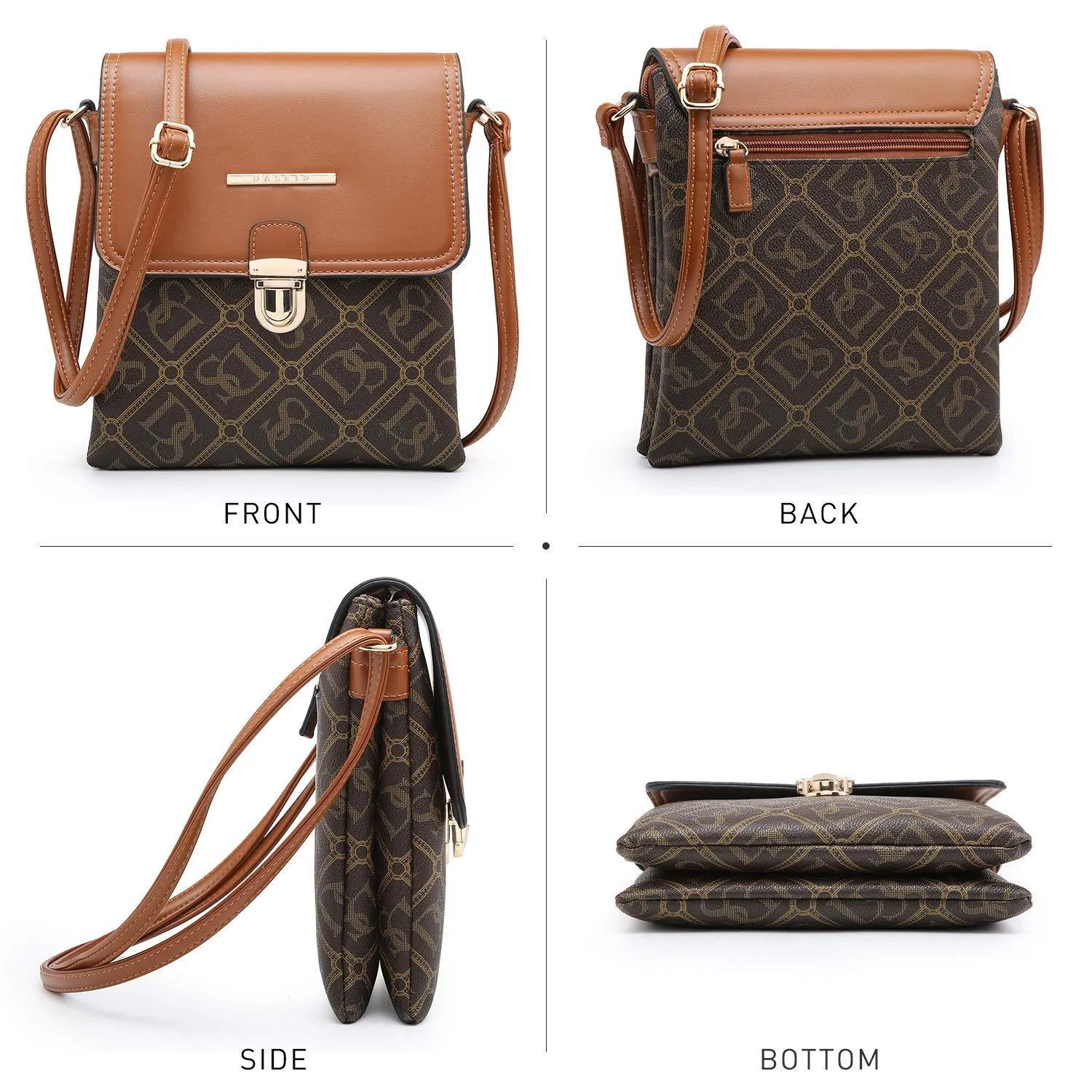 Fashion Monogram Flap Crossbody Bag