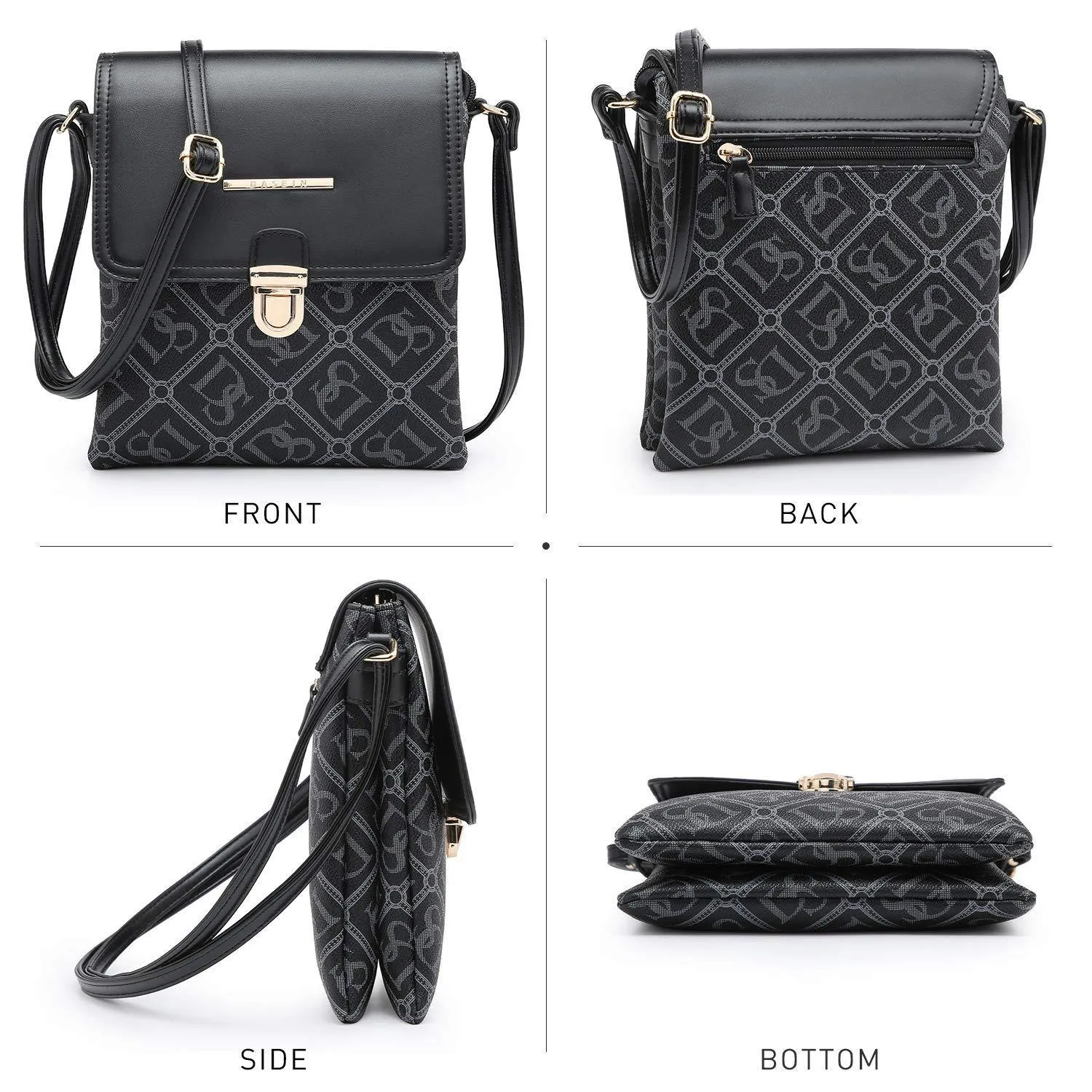 Fashion Monogram Flap Crossbody Bag