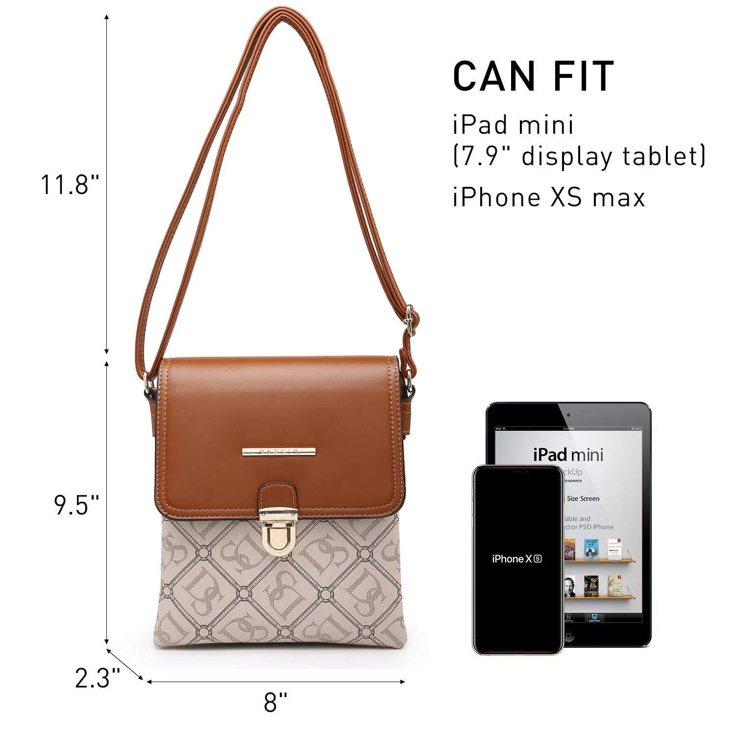 Fashion Monogram Flap Crossbody Bag