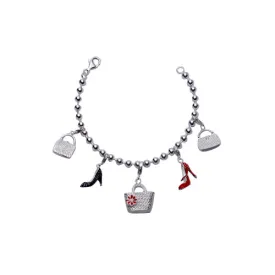 Five-Pendant Charm Bracelet