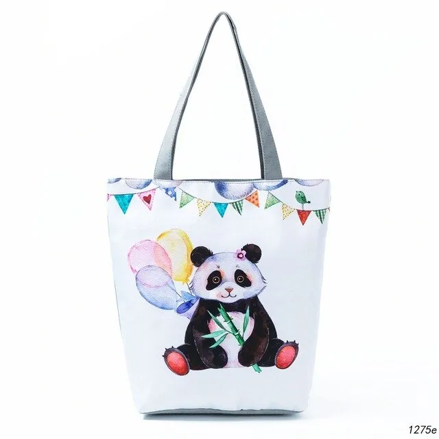 Flowers Panda Handbag