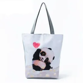 Flowers Panda Handbag