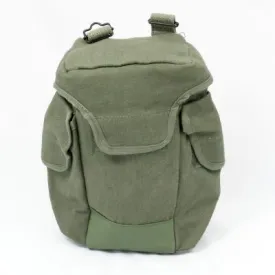 French Cotton-Canvas Gen-2 Respirator Haversack. Used / Graded. Olive.