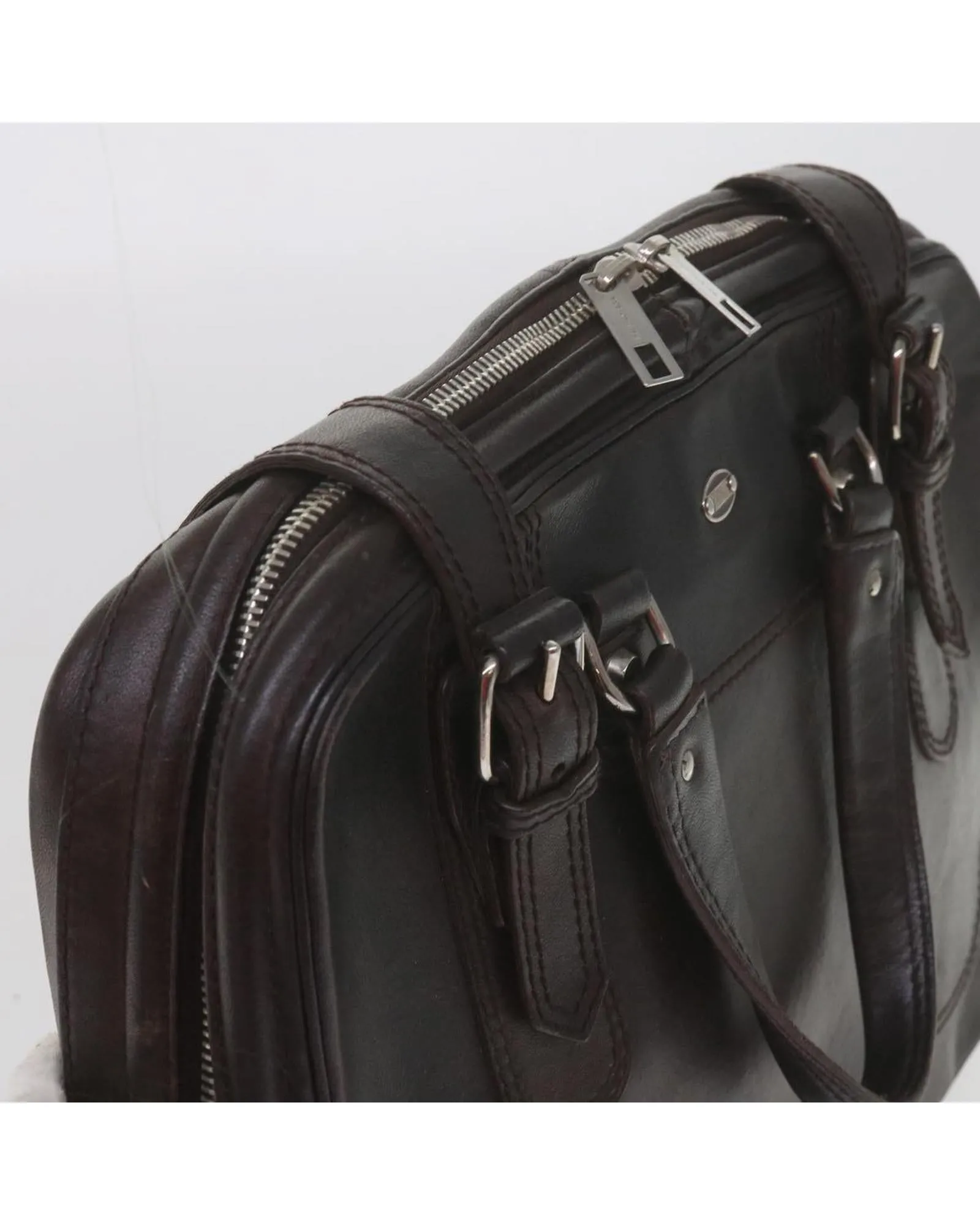 Leather Brown Business Bag with Accessories and Italian Craftsmanship