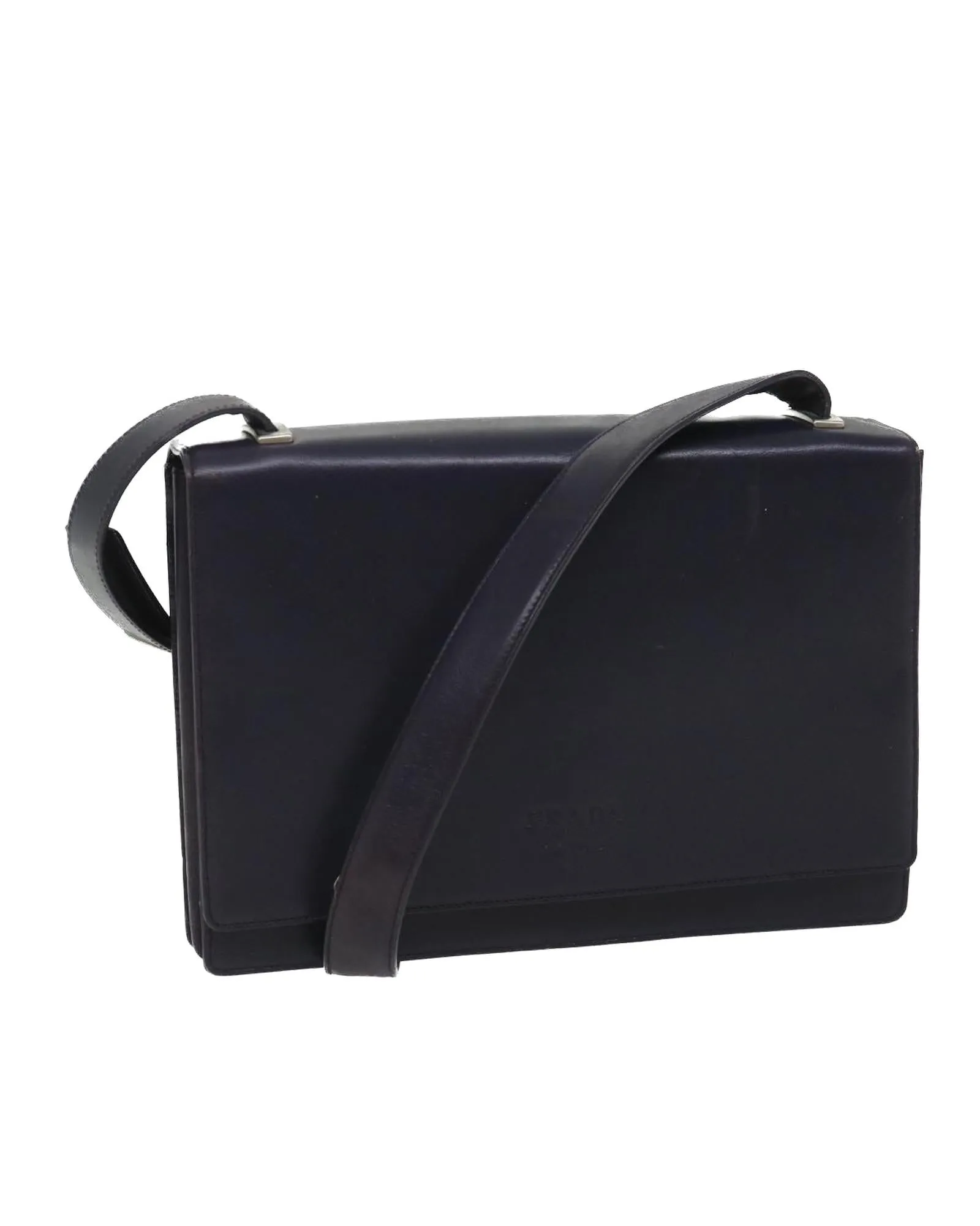 Leather Purple Shoulder Bag with Dust Bag