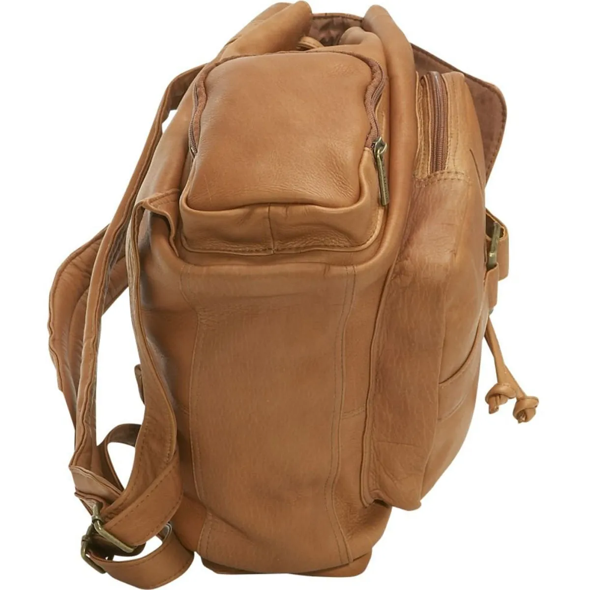 LeDonne Leather Classic Multi Pocket Backpack