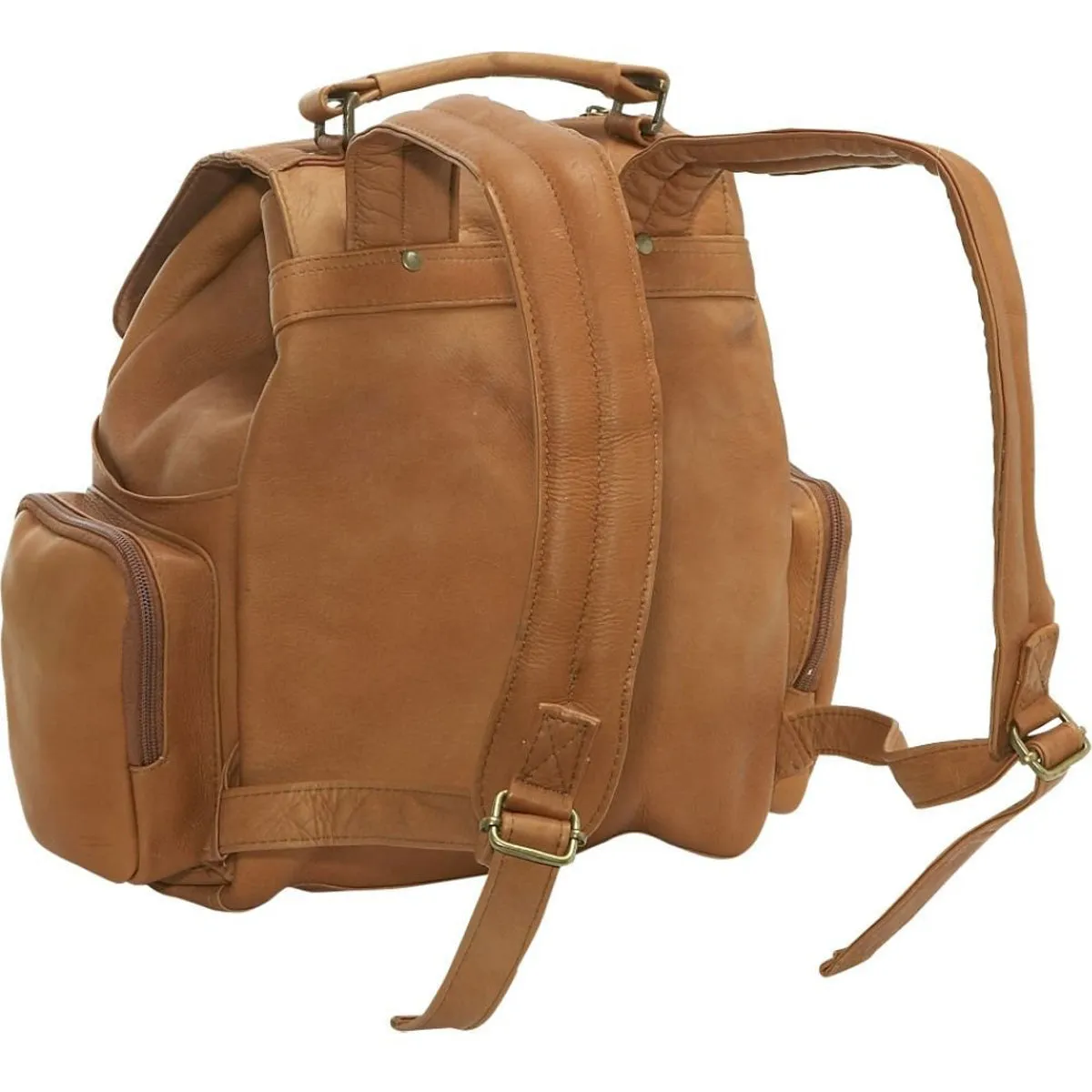 LeDonne Leather Classic Multi Pocket Backpack