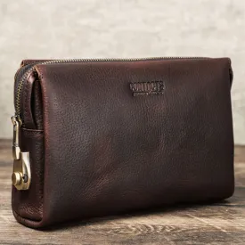 Men's Wallet Leather Purse Leather Hand Bag Clutch Bag Card Package Anti-theft Password lock Storage Bag For Gift