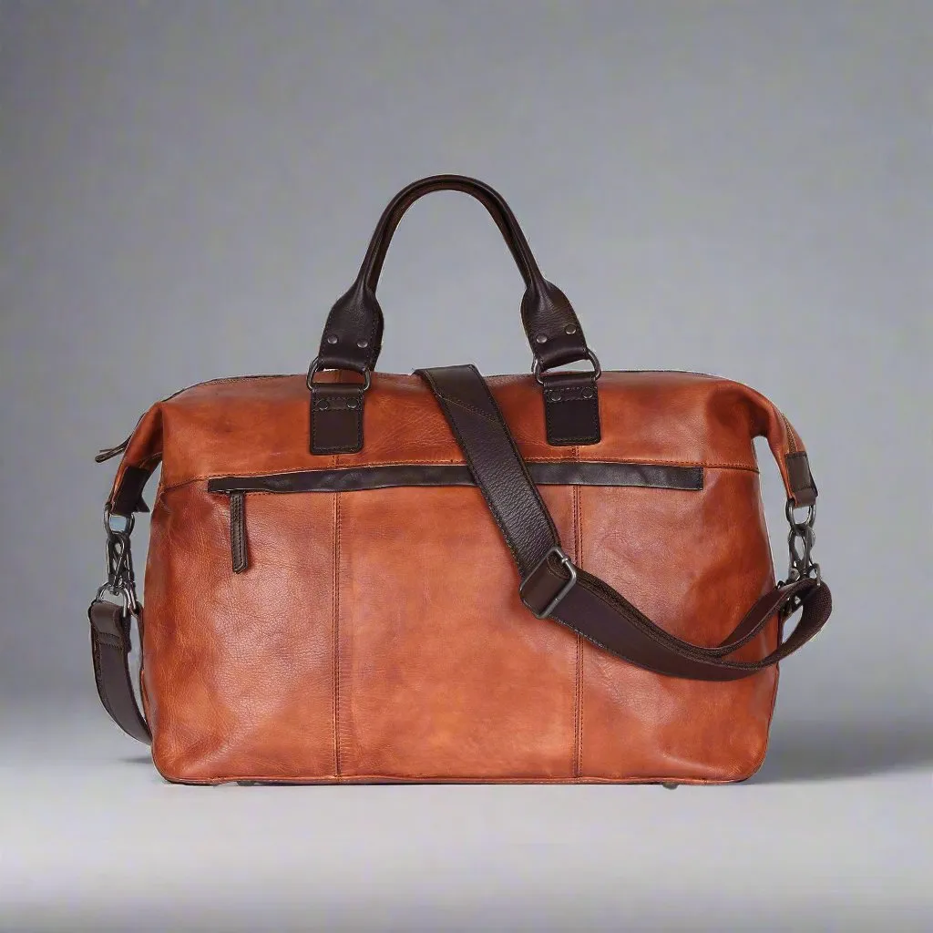 MET Carry-On Leather Duffle Bag with Short Handles