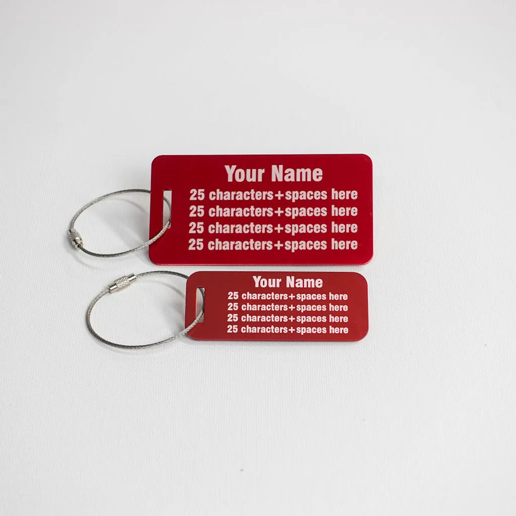 Metal Luggage Tag - Aluminum - Combo Pack