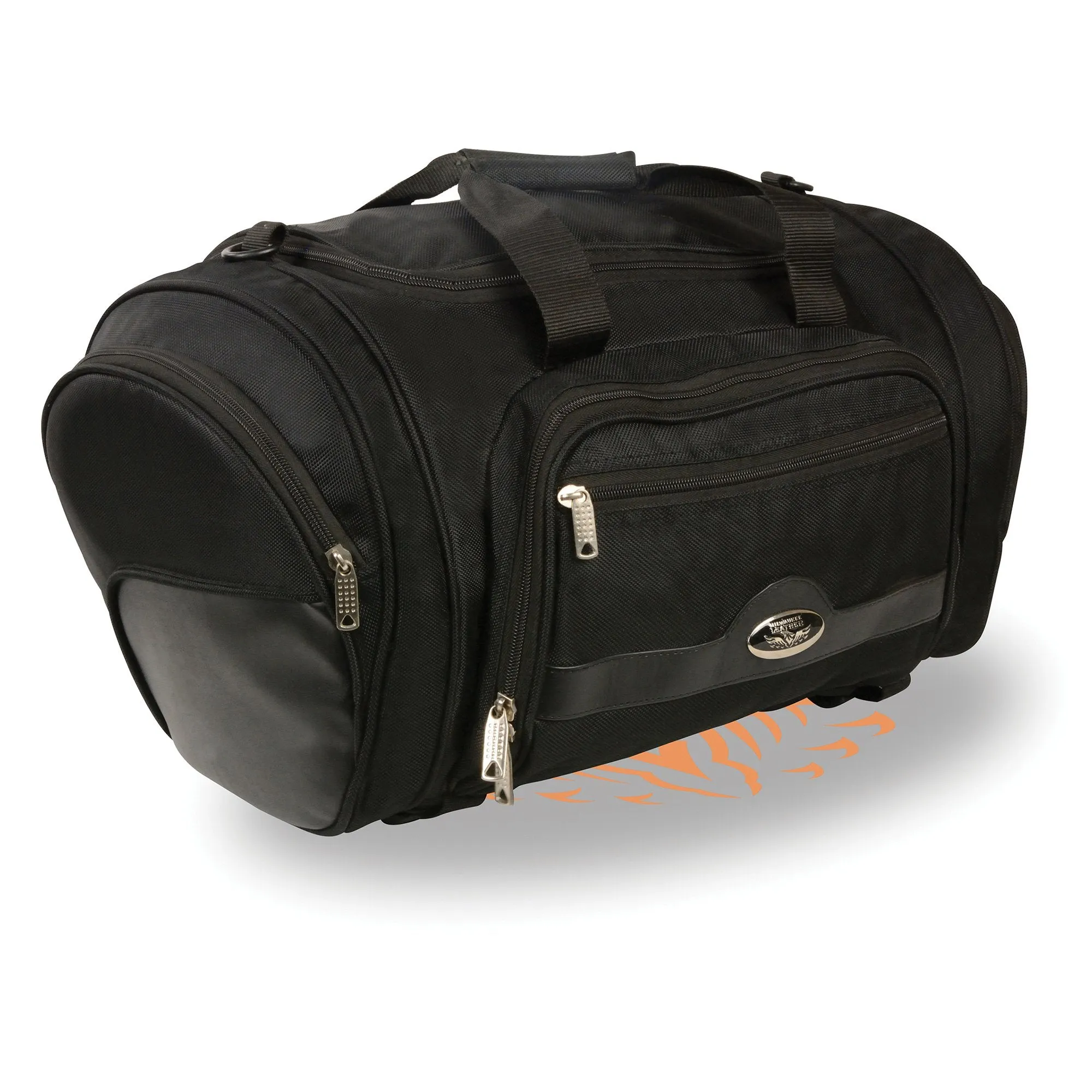 Milwaukee Leather MP8117 Large  Black Textile Duffle Style Roll Bag