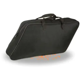 Milwaukee Leather MP8140 Black Large Textile Slant Saddlebags Inside Liner