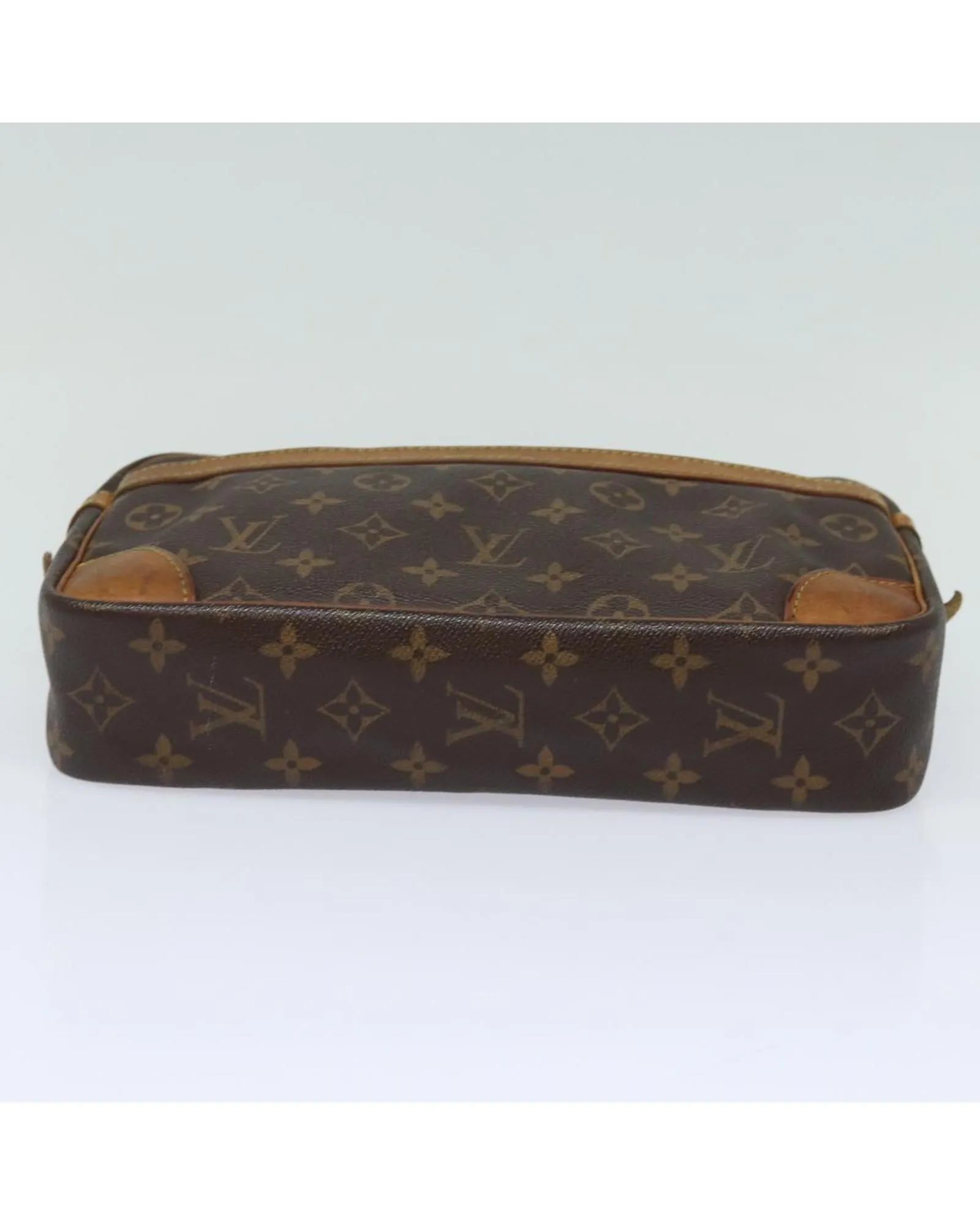 Monogram Canvas Clutch Bag with Classic Detailing