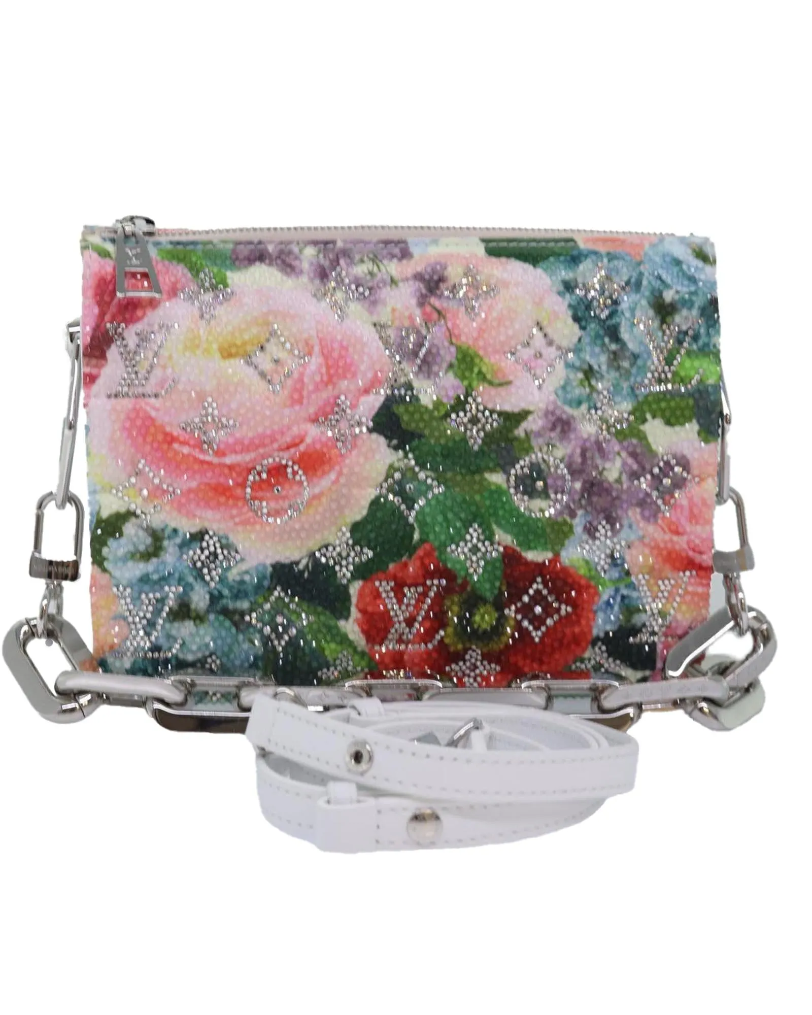 Monogram Flower Kussan BB Shoulder Bag with Dust Bag and Item Box