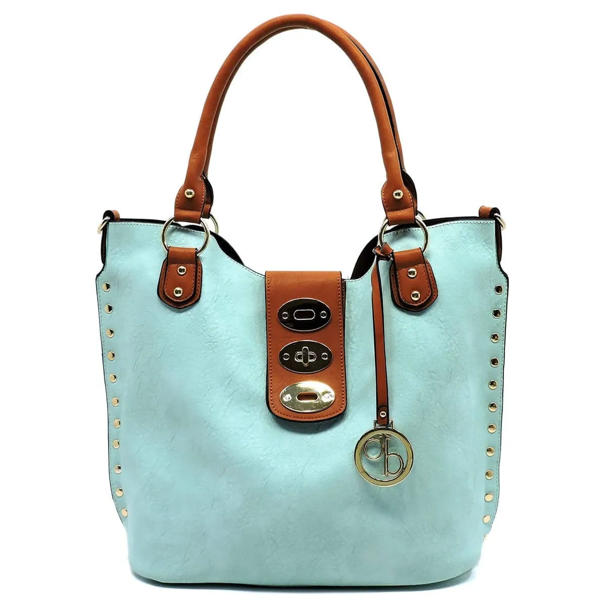 MY2513 Fashion Twist Lock 2-in-1 Satchel Bag