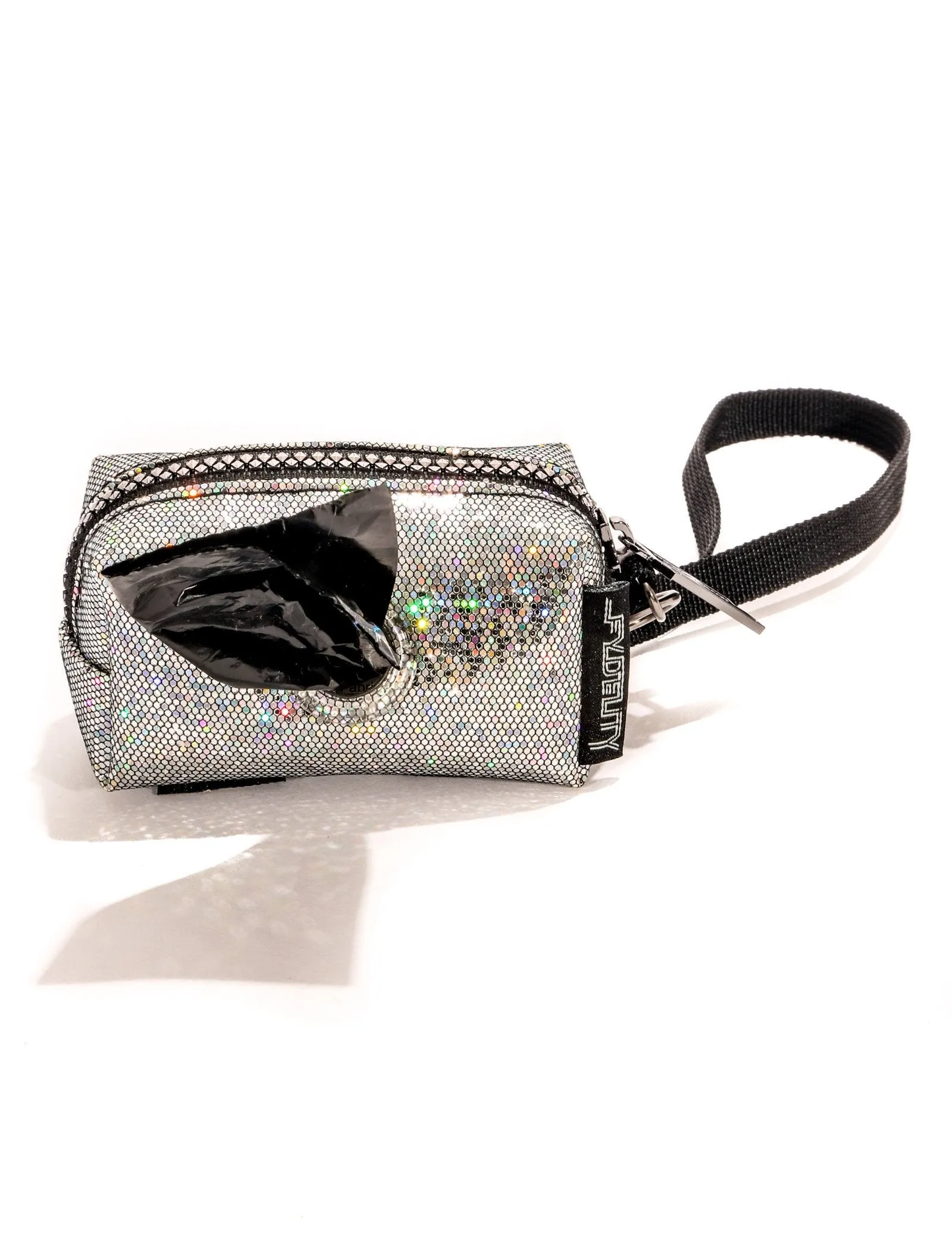 poopyCUTE | Cute Poop Bag Holder | GLAM Glitter Silver